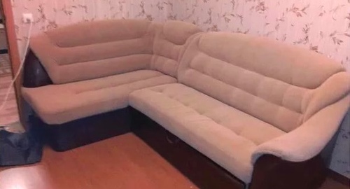 Перетяжка углового дивана. Ангарск